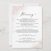 Wash Blush Willkommensbrief & Unterkunft (Rückseite)