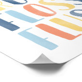 Wash Brush Floss Blush Farbenfrohe Badewanne Poste Poster (Ecke)