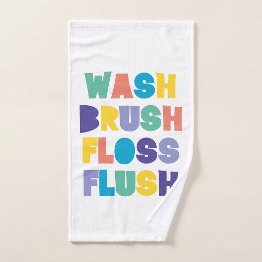 WASH BRUSH FLOSS FLUSH BADHANDTUCH SET (Handtuch)