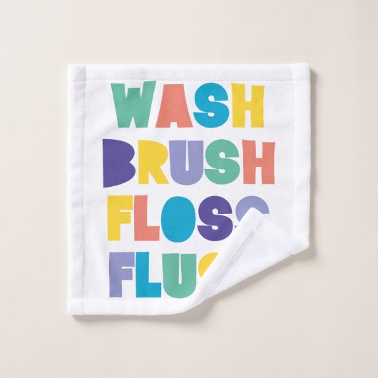 WASH BRUSH FLOSS FLUSH BADHANDTUCH SET (Waschlappen)