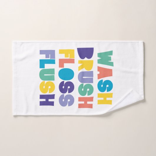 WASH BRUSH FLOSS FLUSH BADHANDTUCH SET (Handtuch)