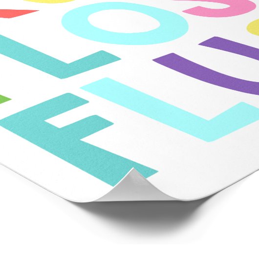 Wash Brush Floss Flush Kinder Badezimmer Poster (Ecke)