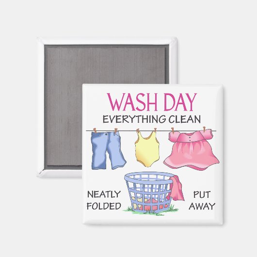 Wash Day Magnet (Vorderseite/Rückseite)