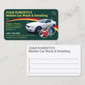 Wash & Detailing für Kraftfahrzeuge - Druckwaschmi Visitenkarte (Vorne/Hinten)