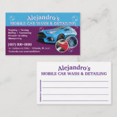 Wash & Detailing für Kraftfahrzeuge - Druckwaschmi Visitenkarte (Vorne/Hinten)