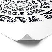 Wash Dry Fold Wiederholung Badezimmer Zeichen Poster (Ecke)