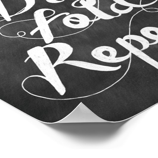 Wash Fold Dry Repeat Poster (Ecke)