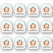 Wash Hair Routine Erinnerung Niedlich Girl Bujo Pl Aufkleber (Vorderseite)