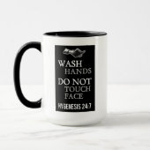 Wash-Hände nicht Touch mit Bibelangebot Tasse (Links)
