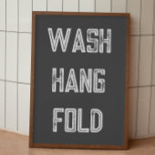 Wash Hang Fold Wäsche Routine Poster