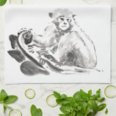 Wash Malerei Affen Jahr Zodiac Küchentuch (Gefaltet)