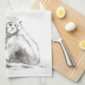 Wash Malerei Affen Jahr Zodiac Küchentuch (Viertel Falte)