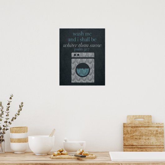 Wash Me Chalkboard Art 16x20 Poster (Küche)
