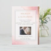 Wash-Verlobung-Foto Einladung (Stehend Vorderseite)