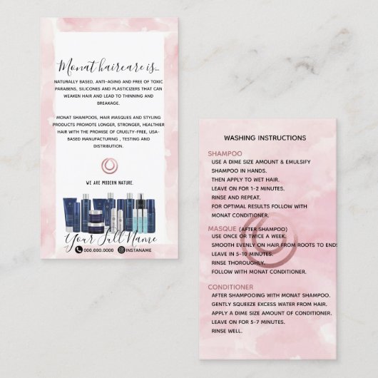 Wash Visitenkarte (Vorne/Hinten)