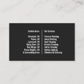 Wash-Visitenkarte für Wasserdruck Visitenkarte (Rückseite)