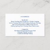 Wash-Visitenkarte für Wasserdruck Visitenkarte (Rückseite)