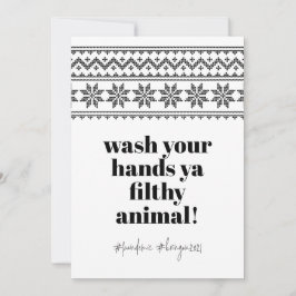 Wash your Hands 2020 Funny Spaß Sweater Stitch Feiertagskarte
