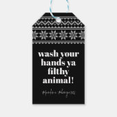 Wash your Hands 2020 Funny Spaß Sweater Stitch Geschenkanhänger (Vorderseite)