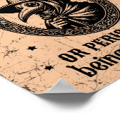 Wash your Hands oder Perish Funny Bathroom Art Poster (Ecke)