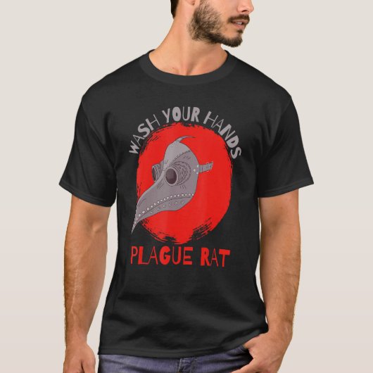 Wash Your Hands Plague Rat Medieval Plague Doctor T-Shirt (Vorderseite)