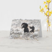 "Washakie im Winter" Ferienkarte Karte (Gelbe Blume)