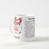 Washburn, der Ursprung, die Bedeutung und das Kaffeetasse (Vorderseite Links)