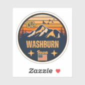 Washburn, Iowa Aufkleber (Blatt)