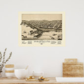 Washburn, WI Panorama Karte - 1886 Poster (Küche)