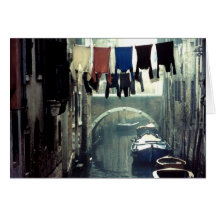 Washday in Venedig Italien