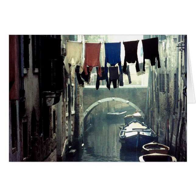 Washday in Venedig Italien (Vorderseite (Horizontal))
