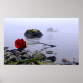 Washed Ashore Red Rose Poster (Vorne)