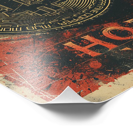 Washed Bitcoin hodl crypto blockchain Fotodruck (Ecke)