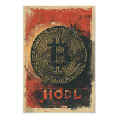 Washed Bitcoin hodl crypto blockchain Fotodruck (Vorne)