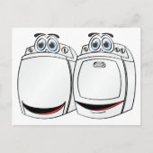 Washer Dryer Cartoon Postkarte (Vorderseite)