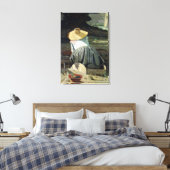 Washerwoman am Fluss, 1860 Leinwanddruck (Insitu (Schlafzimmer))