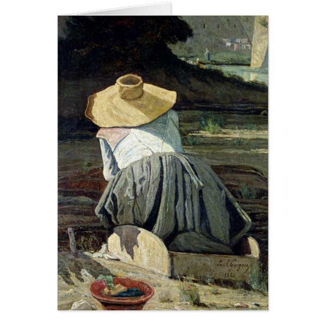 Washerwoman durch den Fluss, 1860 (Vorne)