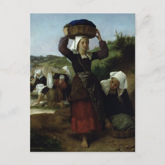 Washerwomen von Fouesnant von Bouguereau Postkarte (Vorderseite)