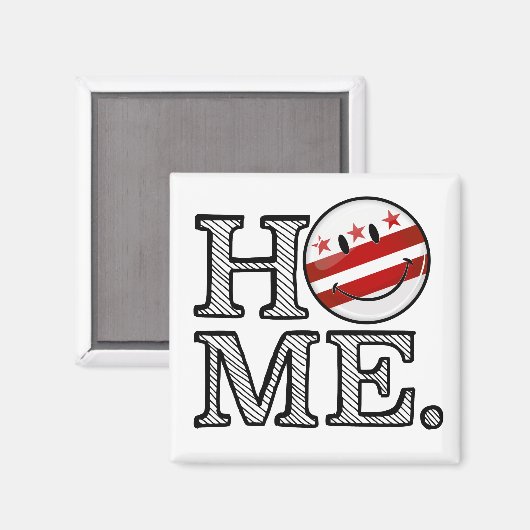 Washhington DC Lächeln Flag Zuhause Magnet (Vorderseite/Rückseite)