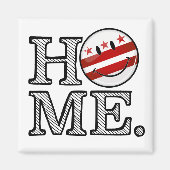 Washhington DC Lächeln Flag Zuhause Magnet (Vorne)