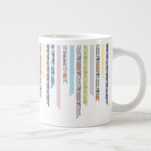 Washi Band-Pastelle | DIY u. Band-Streifen des Jumbo-Tasse (Rechts)