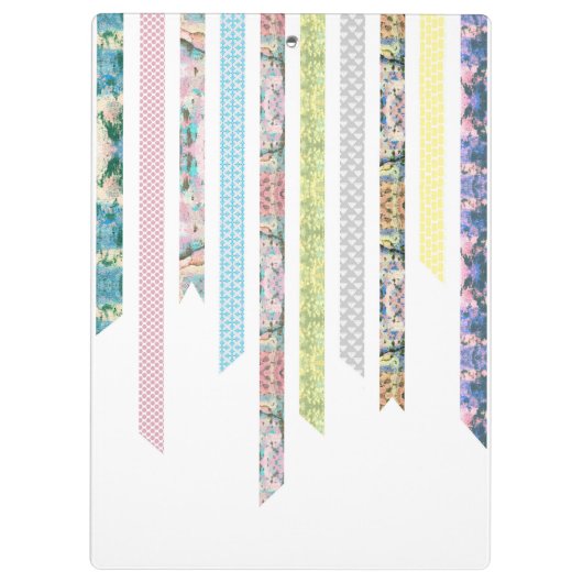 Washi Band-Pastelle | DIY u. Entwurfs-Ideen des Klemmbrett (Rückseite)