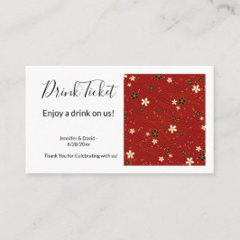 Washi Paper Drink Ticket Enclosure Card Begleitkarte