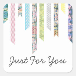 Washi Tape Pastels | DIY & Crafts | PERSONALISIERT Quadratischer Aufkleber
