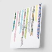 Washi Tape Pastels | DIY & Crafts | Ribbon Strips Quadratische Wanduhr (Winkel)