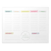 Washi Tape Weekly Planner Notizblock (Vorderseite)