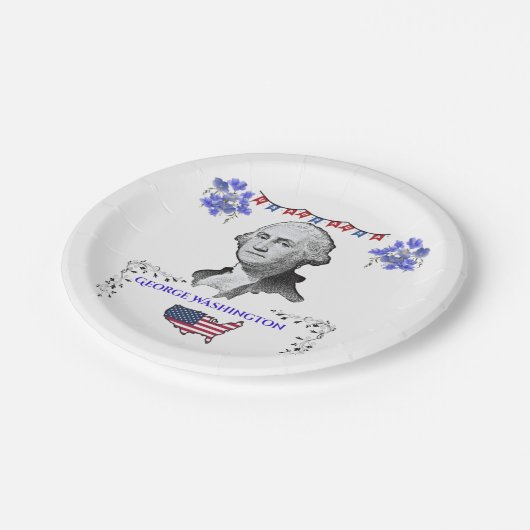 Washigton's Contribution Pappteller (Schrägansicht)