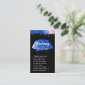 Washing Care Instruction black Visitenkarte (Stehend Vorderseite)