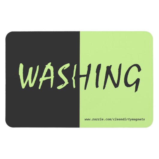 Washing - Dunkelgrau - w/Website-Adresse 4x6 Magnet (Horizontal)