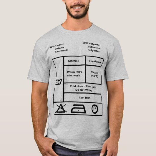 Washing label T-Shirt (Vorderseite)